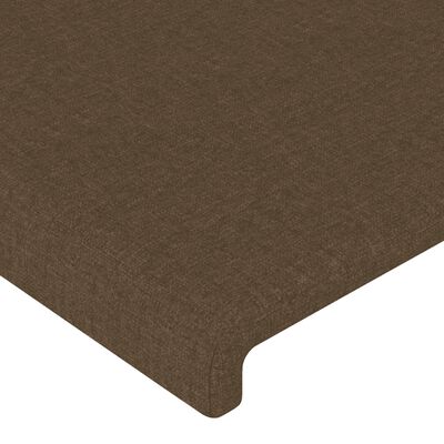 vidaXL Box spring postelja z vzmetnico temno rjava 140x200 cm blago