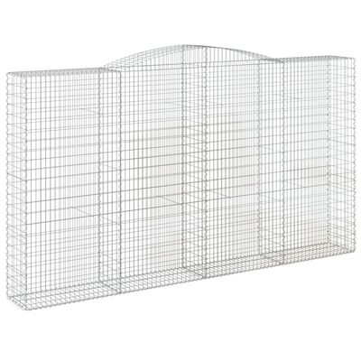 vidaXL Obokane gabion košare 15 kos 400x50x220/240 cm pocinkano železo