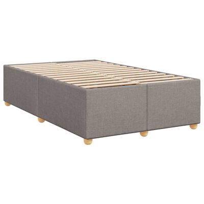 vidaXL Box spring postelja z vzmetnico taupe 120x200 cm blago