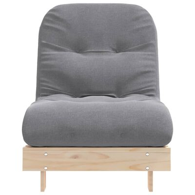 vidaXL Futon z ležiščem 70x206x11 cm trdna borovina