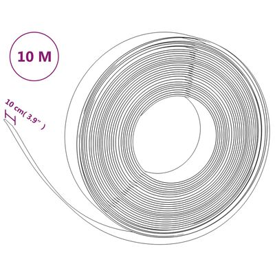 vidaXL Vrtna obroba 4 kosa siva 10 m 10 cm polietilen