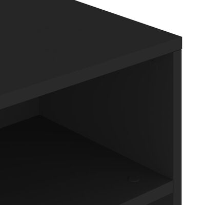 vidaXL Klubska mizica črna 90x55x42,5 cm inženirski les