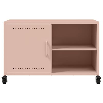 vidaXL TV omarica roza 68x39x43,5 cm hladno valjano jeklo