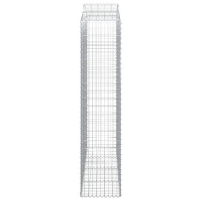 vidaXL Obokane gabion košare 12 kos 200x50x220/240 cm pocinkano železo