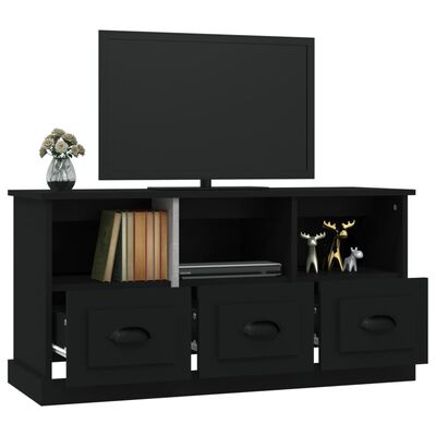 vidaXL TV omarica črna 100x35x50 cm inženirski les