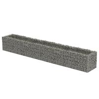 vidaXL Visoka greda gabion pocinkano jeklo 360x50x50 cm