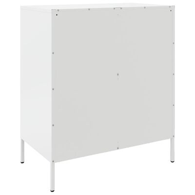 vidaXL Komoda bela 68x39x79 cm jeklo