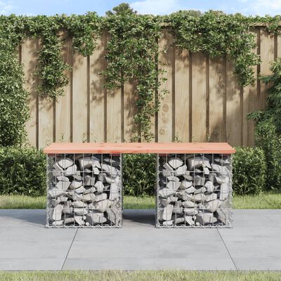 vidaXL Vrtna klop gabion 103x44x42 cm trden les douglas