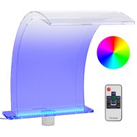 vidaXL Fontana za bazen z RGB LED lučmi akril 50 cm