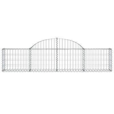 vidaXL Obokane gabion košare 2 kosa 200x30x40/60 cm pocinkano železo