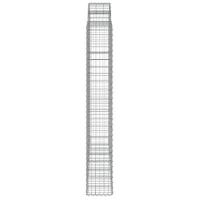 vidaXL Obokane gabion košare 3 kosi 200x30x200/220 cm pocinkano železo