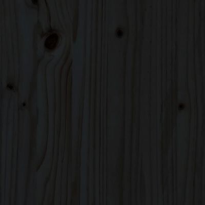 vidaXL Posteljni okvir z vzglavjem črn 180x200 cm trden les