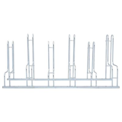 vidaXL Stojalo za kolo za 6 koles prostostoječe pocinkano jeklo