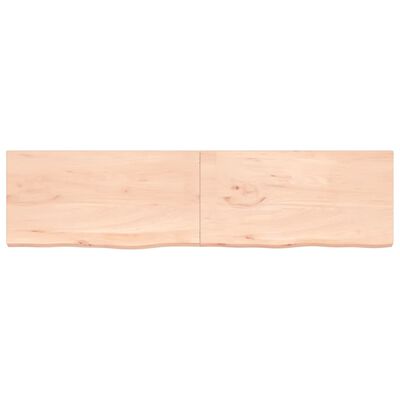 vidaXL Kopalniški pult 200x50x(2-4) cm neobdelan trden les