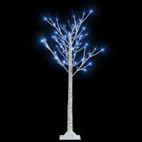 vidaXL Božično drevesce s 120 LED lučkami 1,2 m modro vrba
