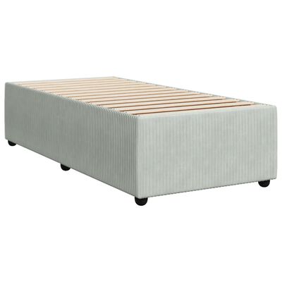 vidaXL Box spring postelja z vzmetnico svetlo siv 90x190 cm žamet