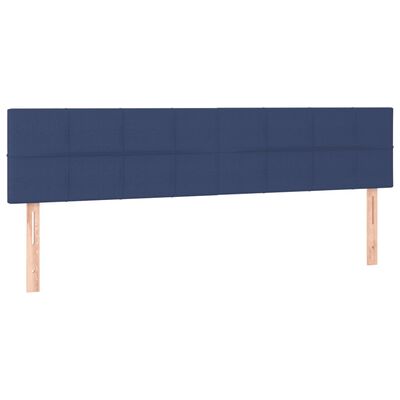 vidaXL Box spring postelja z vzmetnico modra 120x190 cm blago