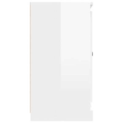 vidaXL Komoda visok sijaj bela 70x35,5x67,5 cm inženirski les