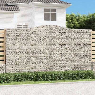 vidaXL Obokane gabion košare 25kosov 400x50x220/240cm pocinkano železo