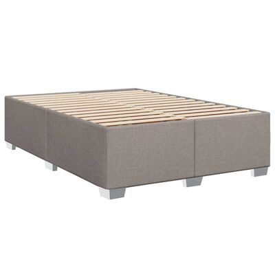 vidaXL Box spring postelja z vzmetnico taupe 160x200 cm blago