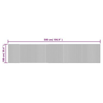 vidaXL Preproga pravokotna temno rjava 100x500 cm bambus