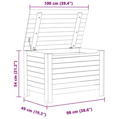 vidaXL Škatla za shranjevanje s pokrovom RANA bela 100x49x54 cm