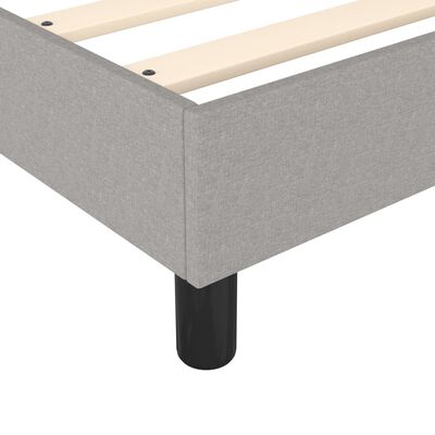 vidaXL Box spring postelja z vzmetnico svetlo siva 90x200 cm blago