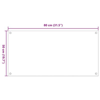 vidaXL Kuhinjska zaščitna obloga 2 kosa 80x50 cm kaljeno steklo