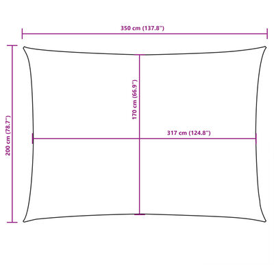 vidaXL Senčno jadro oksford blago pravokotno 2x3,5 m rjavo