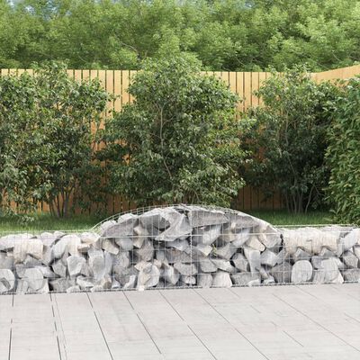 vidaXL Obokane gabion košare 6 kosa 300x50x40/60 cm pocinkano železo