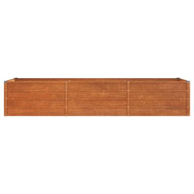 vidaXL Vrtna visoka greda rusty 240x80x45 cm corten jeklo