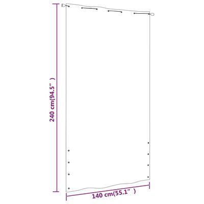 vidaXL Balkonsko platno oranžno in rjavo 140x240 cm tkanina Oxford