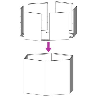 vidaXL Vrtno korito 2 kosa antracit 104x90x45 cm jeklo