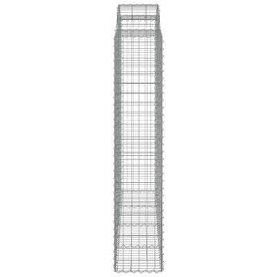 vidaXL Obokana gabion košara 13 kos 200x50x200/220 cm pocinkano železo