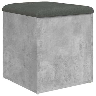 vidaXL Klop za shranjevanje betonska siva 42x42x45 cm inženirski les