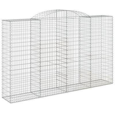 vidaXL Obokane gabion košare 6 kosov 300x50x180/200cm pocinkano železo