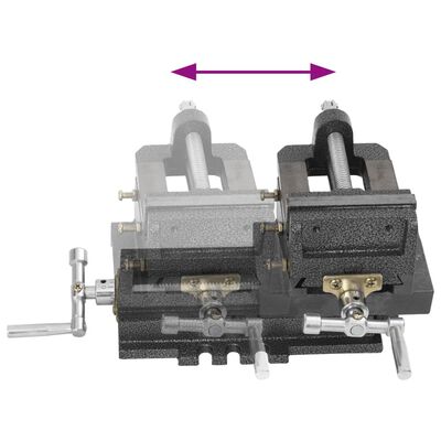 vidaXL Ročni prečni primež za vrtalni stroj 78 mm