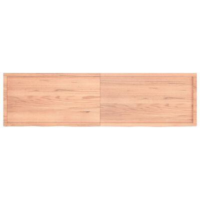 vidaXL Kopalniški pult svetlo rjav 220x60x(2-4) cm obdelan trden les