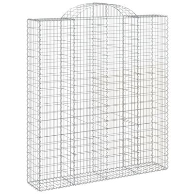 vidaXL Obokane gabion košare 12 kos 200x50x220/240 cm pocinkano železo