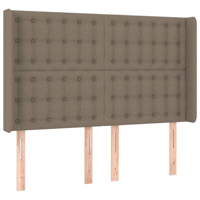 vidaXL Vzglavje z ušesi taupe 147x16x118/128 cm blago