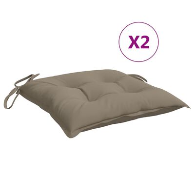 vidaXL Blazine za stole 2 kosa taupe 40x40x7 cm oxford tkanina