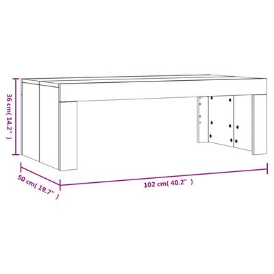 vidaXL Klubska mizica betonsko siva 102x50x36 cm inženirski les