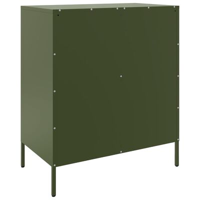 vidaXL Komoda olivno zelena 68x39x79 cm jeklo