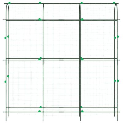 vidaXL Vrtna oporna mreža za vzpenjavke U-okvir 181x31x182,5 cm jeklo