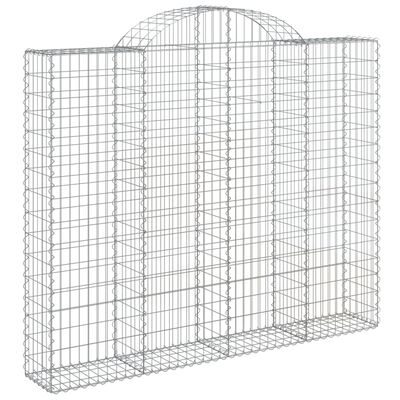 vidaXL Obokane gabion košare 3 kosi 200x30x160/180 cm pocinkano železo