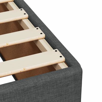 vidaXL Box spring postelja z vzmetnico temno siva 120x190 cm blago