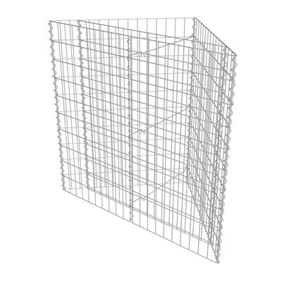 vidaXL Visoka greda gabion pocinkano jeklo 75x75x100 cm