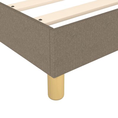 vidaXL Box spring postelja z vzmetnico taupe 120x200 cm blago