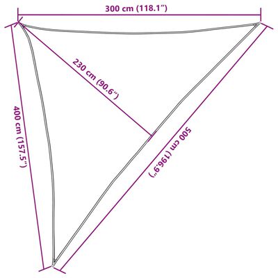 vidaXL Senčno jadro 160 g/m² temno zeleno 3x4x5 m HDPE