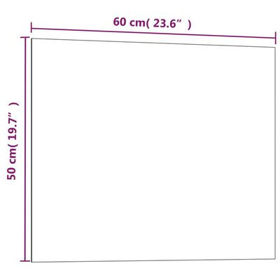 vidaXL Stenska magnetna tabla črna 60x50 cm kaljeno steklo